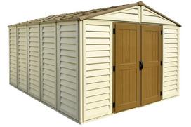 Didelis plastikinis lauko namelis Duramax WoodBridge Plus 3,2x4 m