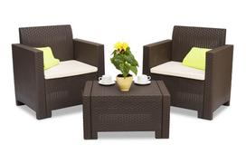 Sintetinio ratano komplektas Nebraska Terrace 2 rudos Bica