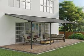 Aliuminio terasos stogas Sierra Palram - Canopia 3 x 7,3 m antracito spalvos Heat Block