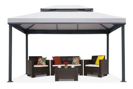 Pilkas lauko paviljonas Valencia 3x4 m Garden Point