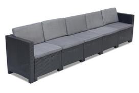 Penkiavietė sintetinio ratano sofa Colorado antracito Bica