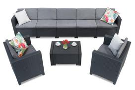 Sintetinio ratano komplektas Colorado Coffee Max 7 anthracite Bica