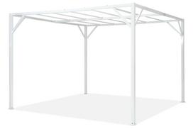Karkasas metalinei terasinei pavėsinei Santorini 3 x 3m baltos spalvos Garden Point