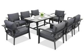 Aliuminio lauko baldai Sydney Premium 8 Garden Point antracito spalvos