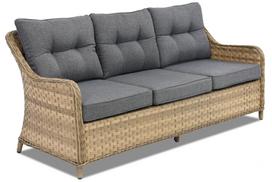 Sintetinio ratano trivietė sofa Toledo cappuccino spalvos Garden Point