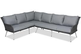 Sintetinio ratano kampinė lauko sofa Bilbao antracito spalvos Garden Point