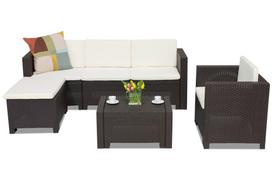 Sintetinio ratano poilsio baldai Colorado Relax Corner 5 rudos spalvos Bica