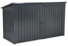 Šiukšlių konteinerių stoginė 3 x 240l Hamilton Store Boss, antracito spalvos