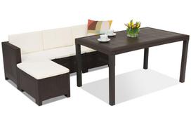 Sintetinio ratano poilsio baldai Colorado Relax Corner 4 rudos spalvos Bica