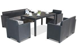 Sintetinio ratano baldai Nebraska Apetito 7 Anthracite Bica
