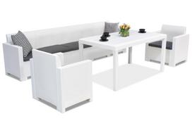 Sintetinio ratano baldai Nebraska Apetito Max 7 white Bica