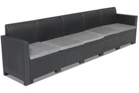 Penkiavietė sintetinio ratano sofa Nebraska antracito Bica
