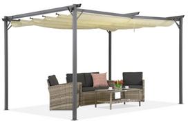 Gelsvai rudos spalvos terasos pergola La Palma 3x4 Garden Point