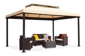 Kreminės spalvos Garden Point lauko paviljonas Valencia 4x4 m