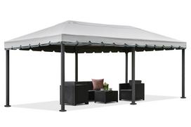 Garden Point pilkos spalvos lauko paviljonas Valencia 3x6 m