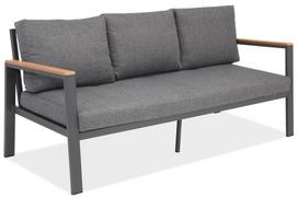 Trivietė aliuminio lauko sofa Zakynthos Wood Garden Point