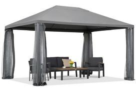 Antracito sodo paviljonas su tinkleliu nuo uodų Madridas 3 x 4m Garden Point