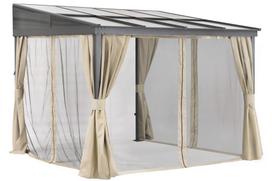 Aliuminio stoginė Tarragona Premium 3 x 3 m Garden Point smėlio spalvos