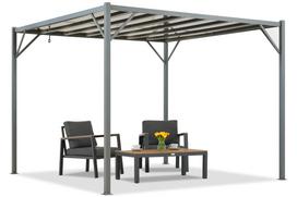 Antracito spalvos terasos pergolė Paros 3x3 m Garden Point