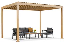Pastatoma terasos pergola Lagos 3x4 woodlike Garden Point