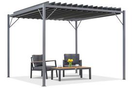 Antracito spalvos terasos pergolė Thasos 3x3 m Garden Point