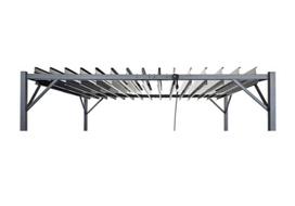 Antracito spalvos pergolos Thasos 3x4 m uždangalas Garden Point