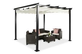 Laisvai pastatoma terasos pergola Tenerife 3 x 4 m kreminė