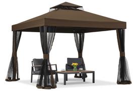 Rudas sodo paviljonas su tinkleliu nuo uodų Valencia 3x3 m Garden Point