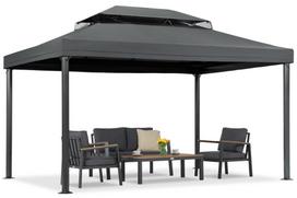 Antracito spalvos sodo paviljonas Valencia 3x4 m Garden Point