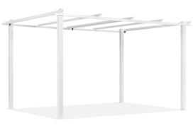 Metalinės terasos pergolės Barbados karkasas 3x4 m baltas Garden Point