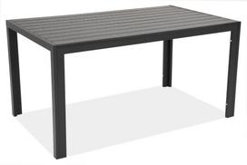 Juodas aliuminis sodo stalas iš polywood Verona Garden Point