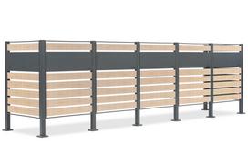 Šiukšlių konteinerių stoginė 5 konteineriams po 120 l arba 240 l Breda CoverTech