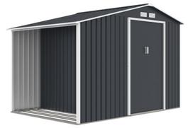 Metalinis sodo namelis Skagen su malkine 2,8 x 1,9 m Store Boss antracito spalvos