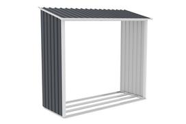 Metalinė malkinė 2,6 x 0,65 m sodo nameliui Molde 2,8 x 2,6 m Store Boss antracito spalvos