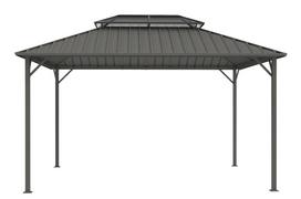 Metalinis pavėsinė Delos 3x4 su tinkleliais nuo uodų Garden Point antracito spalvos