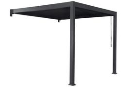 Prie sienos tvirtinama terasos pergola Lagos 3 x 4 m Garden Point antracito