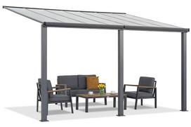 Aliuminė terasos stoginė 3 x 4 m Denver Garden Point antracito spalvos