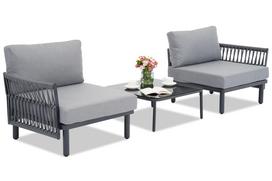 Metalinis terasos baldų komplektas Salta Terrace antracito spalvos Garden Point