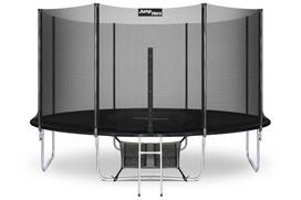 Batutas Flip su išoriniu apsauginiu tinklu 427 cm Jump Hero 14FT juodas