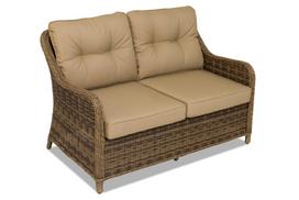 OUTLET - Sintetinio ratano dvivietė sofa Toledo rudos spalvos Garden Point
