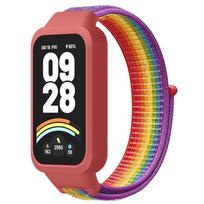 Nailono kilpinė apyrankė For For Xiaomi Band 9 Active/Redmi Band 3 išmaniajai laikrodžiui Sportinė minkšta apyrankė riešui For For Xiaomi Band 9 Active For Redmi Band 3 black