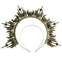 Metal Moon Divinity Hairband DIY Project Kit Reusable Headwear Headdress For Theater Bridal Event Photoshoots black