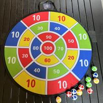 66cm/73cm Children's large dart board game set, foldable dart board,convenient for indoor and outdoor playing, New Year's gift red