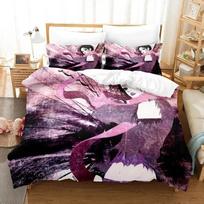 Anime NANA Bedding Set For Bedroom Soft Modern Bedspreads Comefortable Kids Duvet Cover Quilt Cover And Pillowcase EU Single 135*200cm/53x79in 3pcs gray