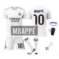Real Madrid namų 10Mbappe futbolo marškinėliai Vaikams Sportinė apranga Balta 2526 Sezonas 120-130 CM balta