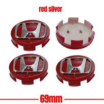 4PCS 58mm 62mm 69mm For Honda Civic Accord Fit Odyssey Car Wheel Center Covers Decoration Badge Auto Hub Caps Emblem Replacement gray