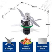Xiaomei universalus plakimo peiliukas, skirtas Thermomix TM5/TM6/TM31, su tešlos kablio dizainu Four-leaf Blade TM5/TM6 white