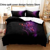 FNAF Bedding Set 3PCS Five5Nights at Freddy's Duvet Cover All Sizes Customizable for Kids Teens Bedroom EU Single 135*200cm/53x79in 3pcs white