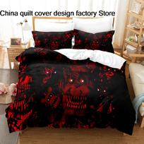 FNAF Bedding Set 3PCS Five5Nights at Freddy's Duvet Cover All Sizes Customizable for Kids Teens Bedroom 140*200cm/55x79in Single/Twin 3pcs