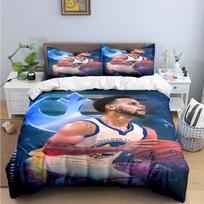 Fashion Basketball Star S-Stephen C-Curry Print Bedding Sets Bed Supplies Set Duvet Cover Bed Comforter Set Bedding Set Gift EU Single 135*200cm/53x79in 3pcs